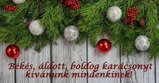 Szeretetteljes, békés ünnepeket kívánunk!