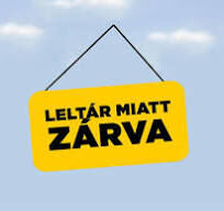 Üzletünk leltár miatt zárva tart.